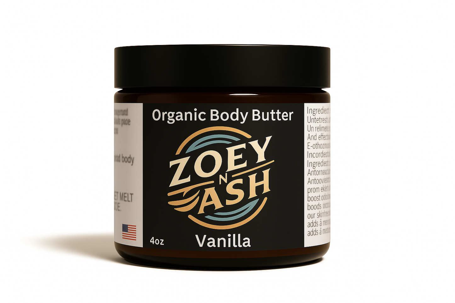 Organic Body Butter Vanilla 4oz