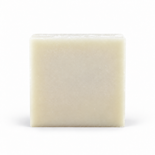 Cotton Blossom, single soap bar in sharp detail on a white background.