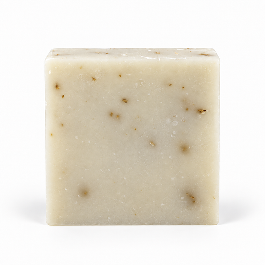Jewelweed Goats Milk, single soap bar in sharp detail on a white background.