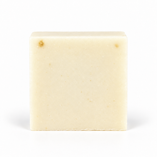 Unscented Goats Milk, single soap bar in sharp detail on a white background.