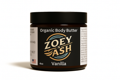 Organic Body Butter Vanilla 4oz