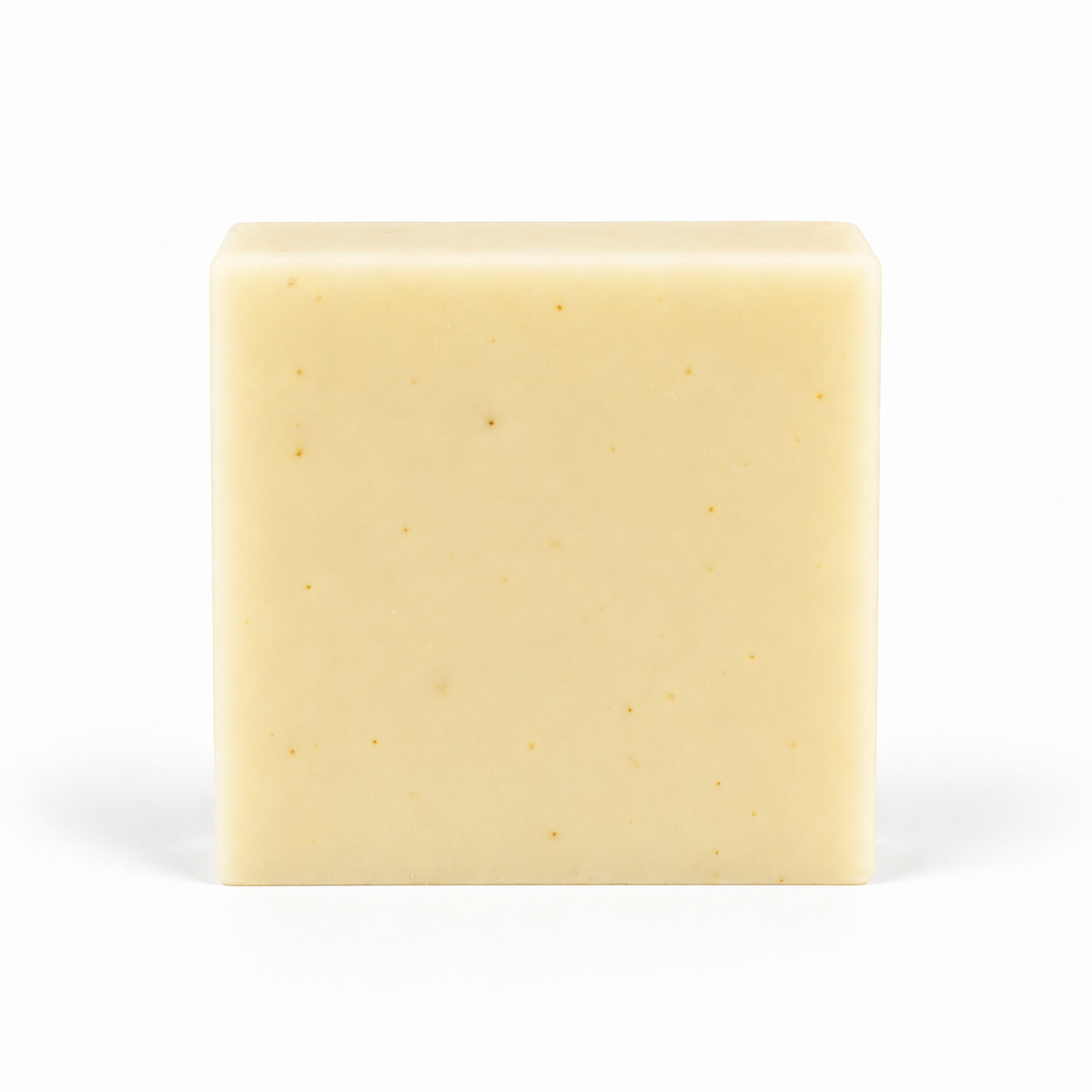African Violet, single soap bar in sharp detail on a white background.