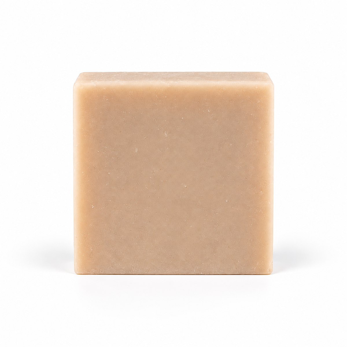 Almond Coconut Soap, single soap bar in sharp detail on a white background.