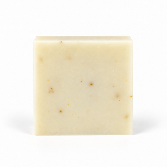 Citrus Splash Goats Milk, single soap bar in sharp detail on a white background.