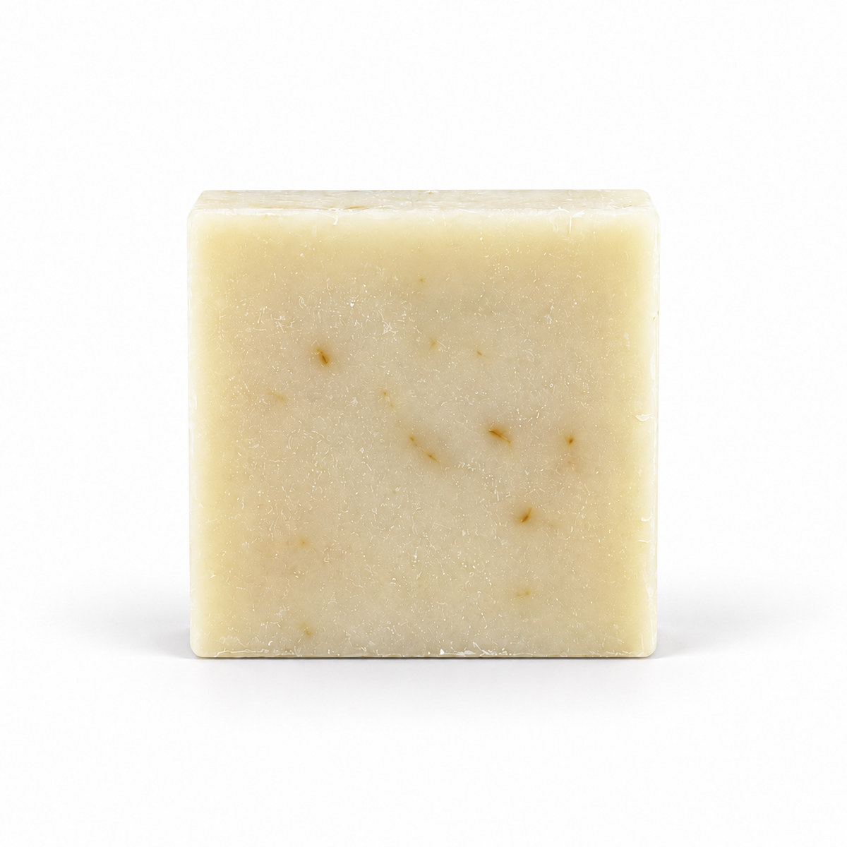Hydrangea Rose Goats Milk, single soap bar in sharp detail on a white background.