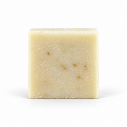 Hydrangea Rose Goats Milk, single soap bar in sharp detail on a white background.