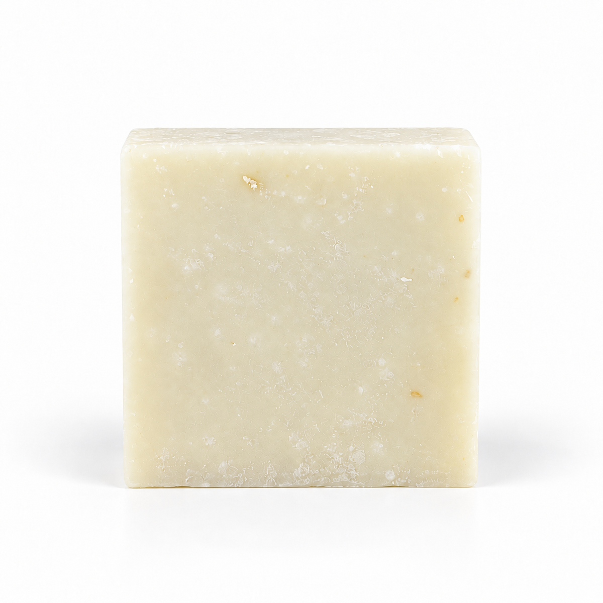 Lavender Greek Yogurt, single soap bar in sharp detail on a white background.