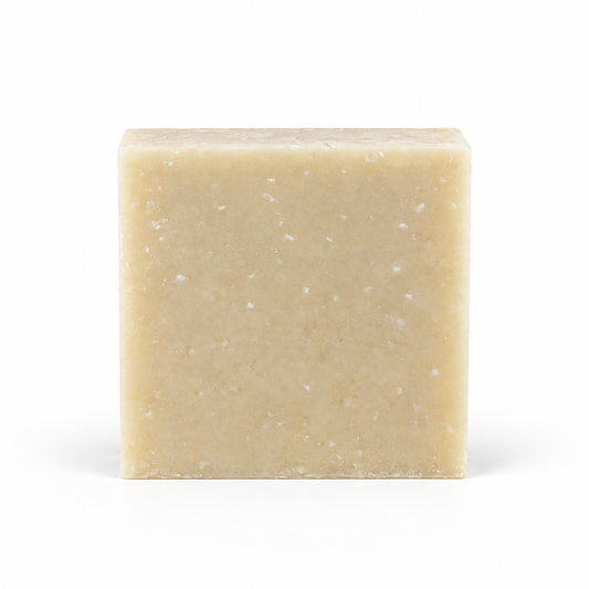 Milk and Collagen with Goat's Milk, single soap bar in sharp detail on a white background.