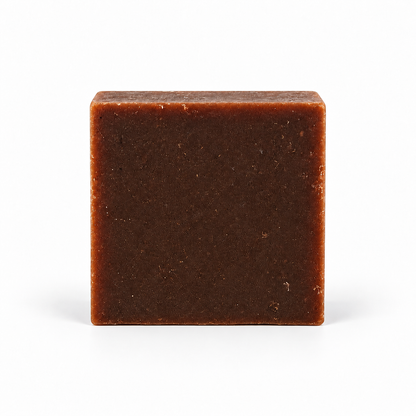 Moroccan Vanilla Goats Milk, single soap bar in sharp detail on a white background.