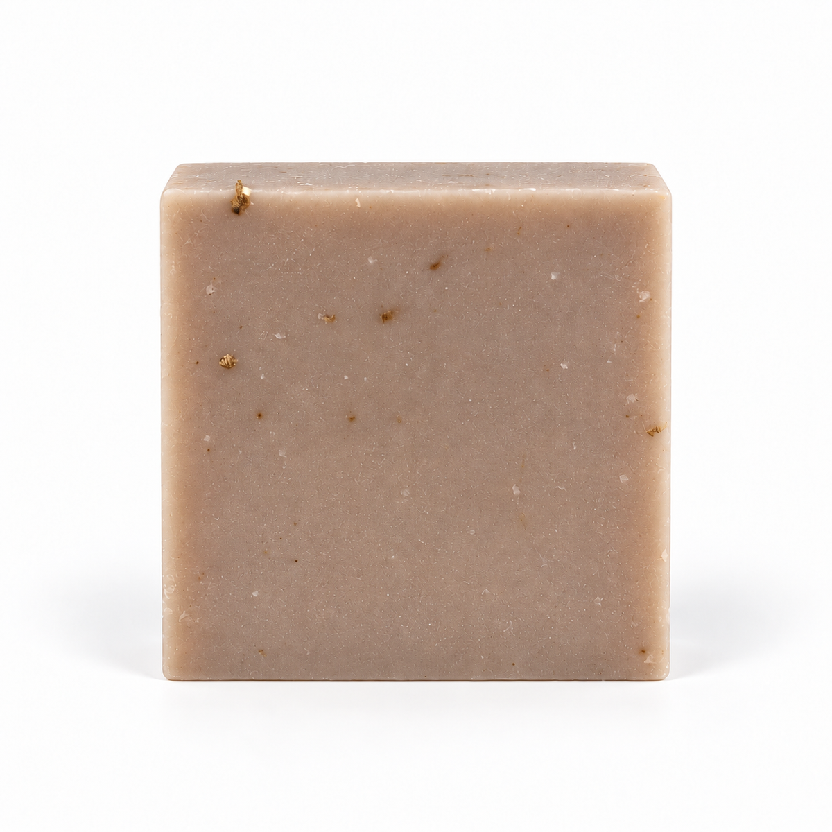 Oatmeal Milk & Organic Honey, single soap bar in sharp detail on a white background.