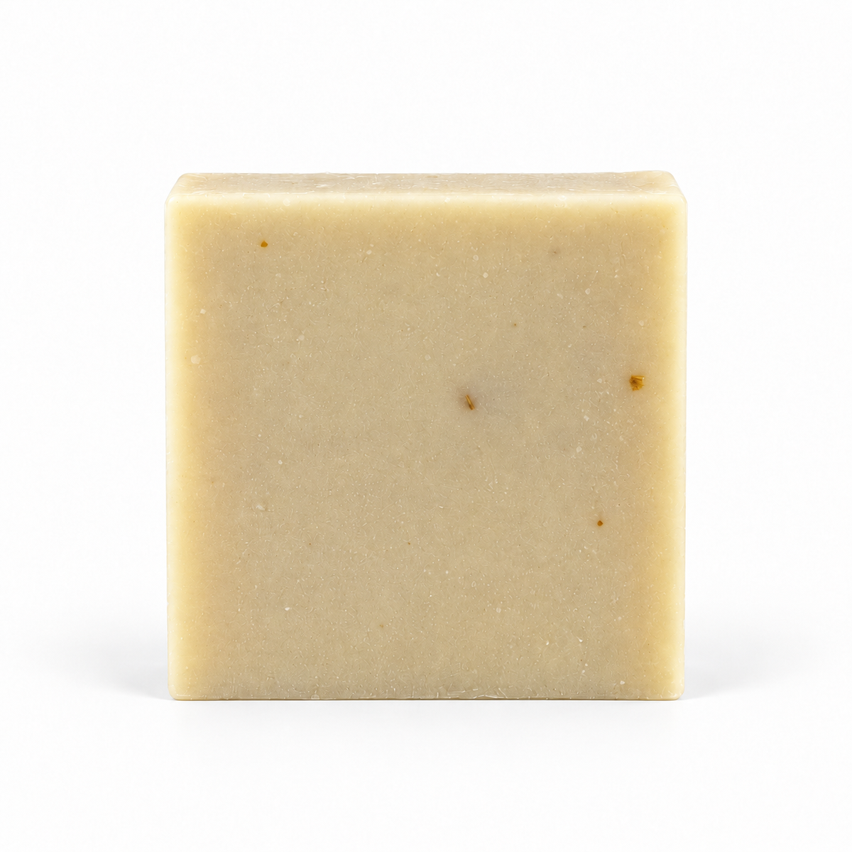 Patchouli Sandalwood Goats Milk, single soap bar in sharp detail on a white background.