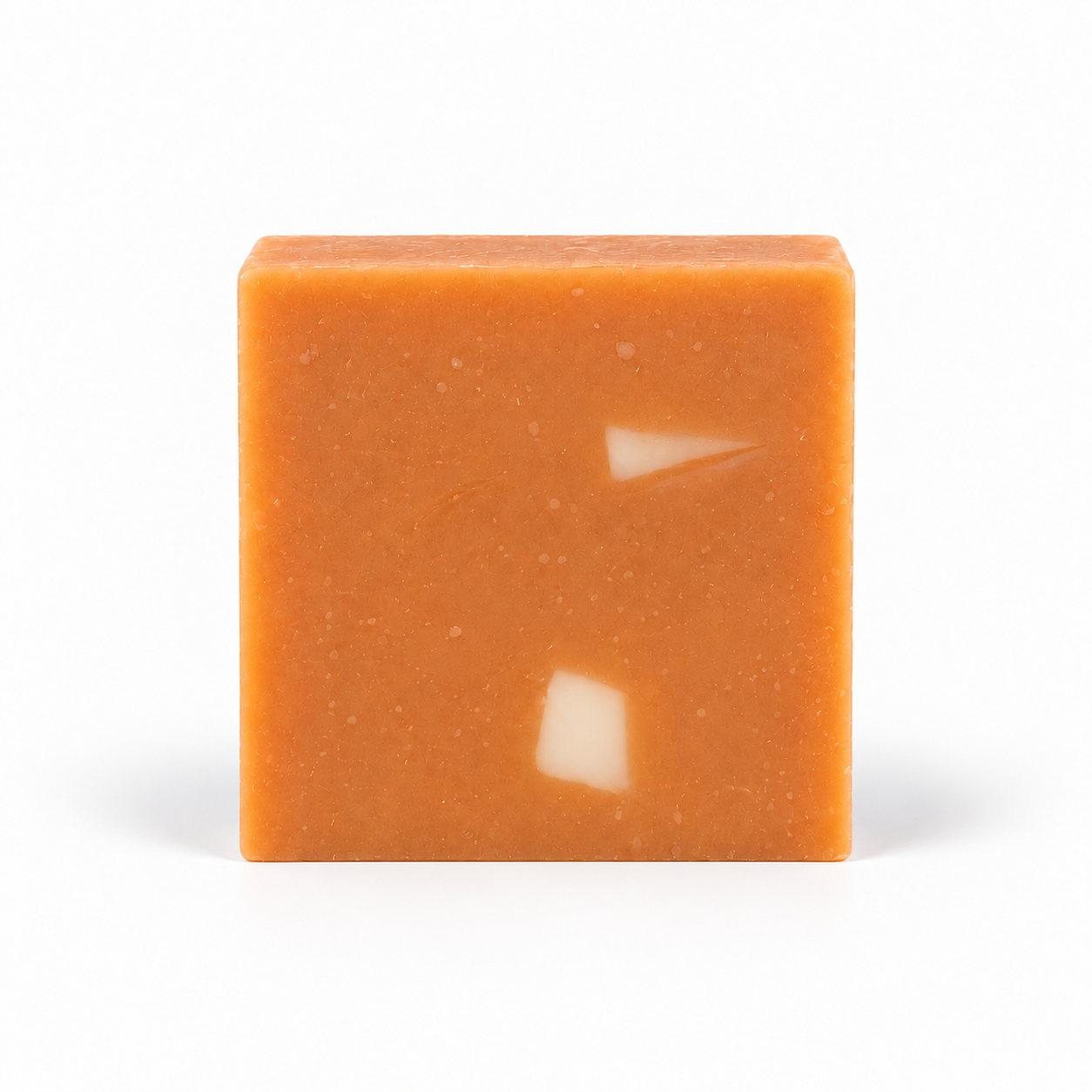 Apricot Chamomile, single soap bar in sharp detail on a white background.