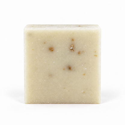 Persimmons Goats Milk, single soap bar in sharp detail on a white background.